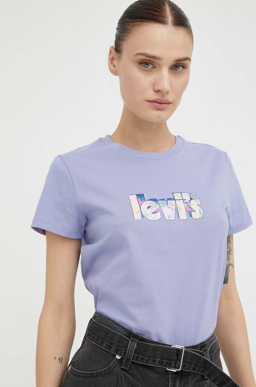 

Памучна тениска Levi' в лилаво, Виолетов