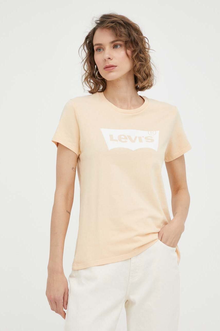 Levi's Tricou Din Bumbac Culoarea Galben