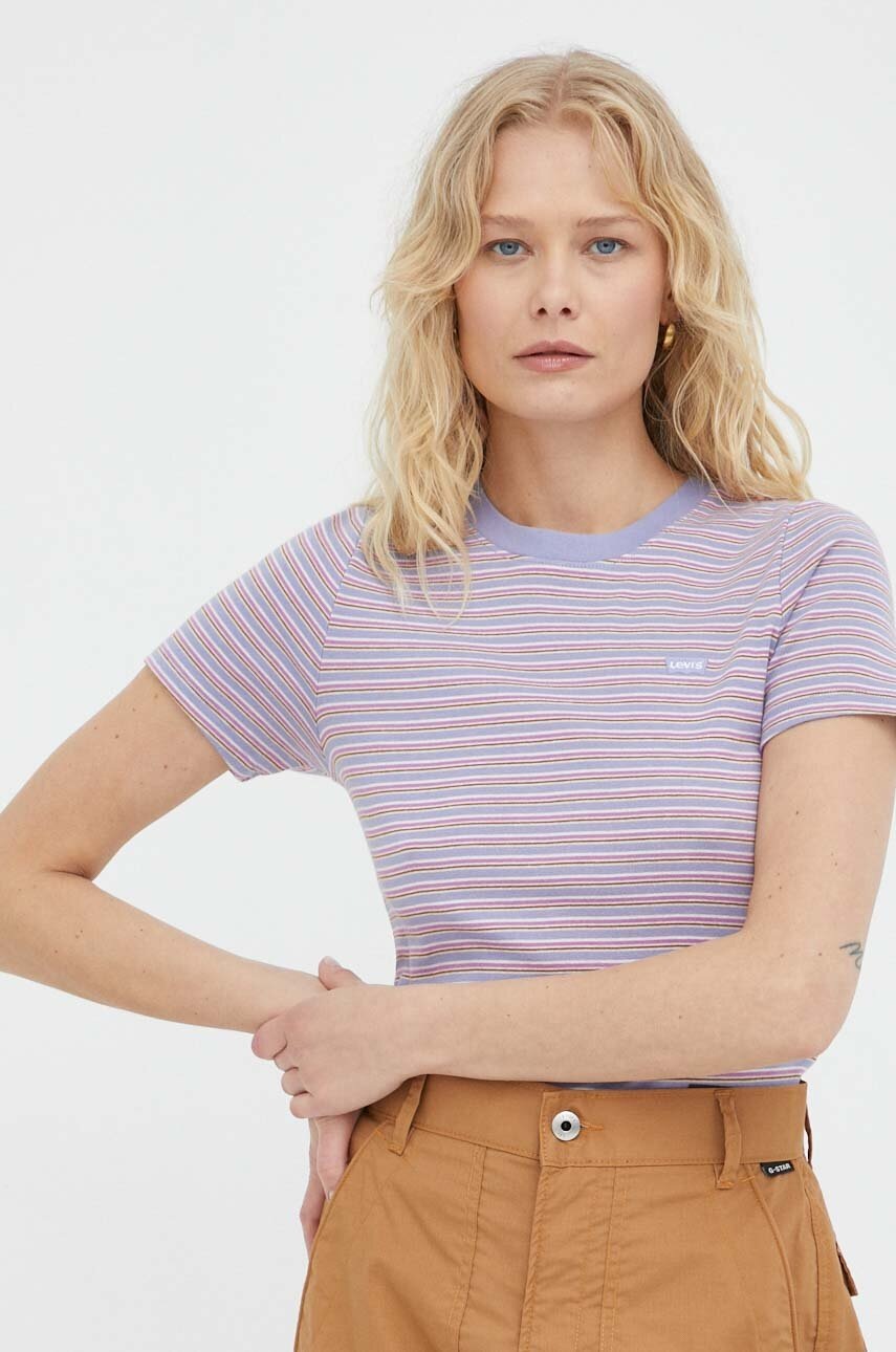 

Памучна тениска Levi's в лилаво, Виолетов