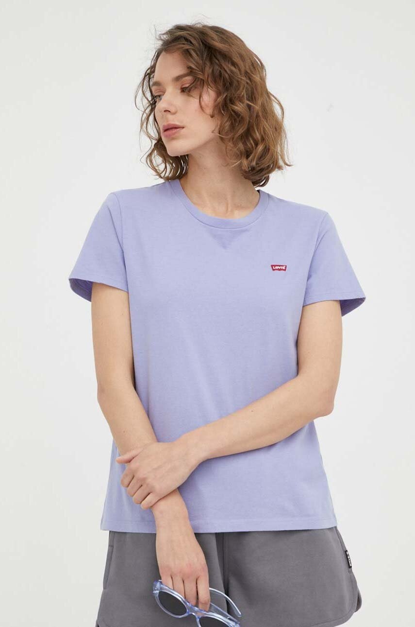 Levi's tricou din bumbac culoarea violet