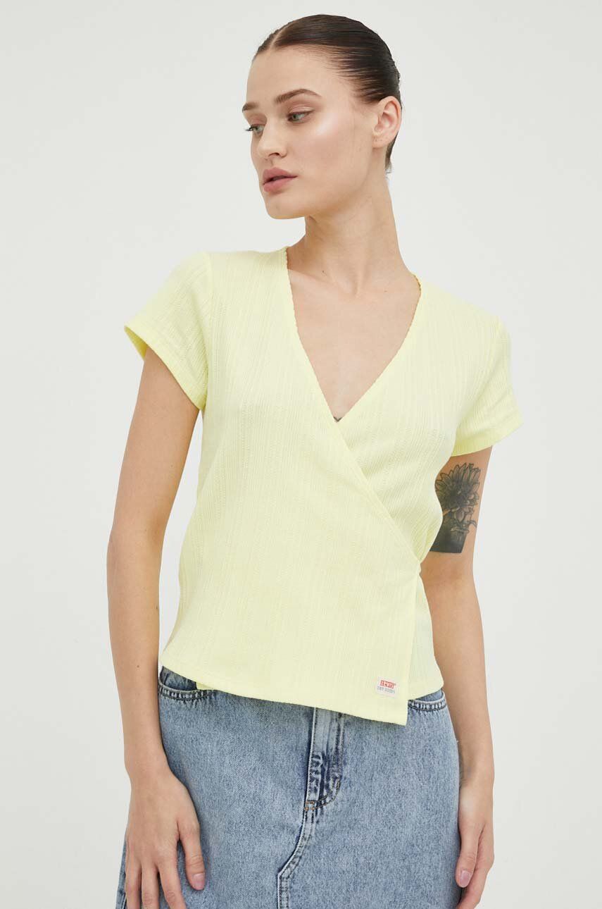 Levi's Tricou Femei, Culoarea Galben