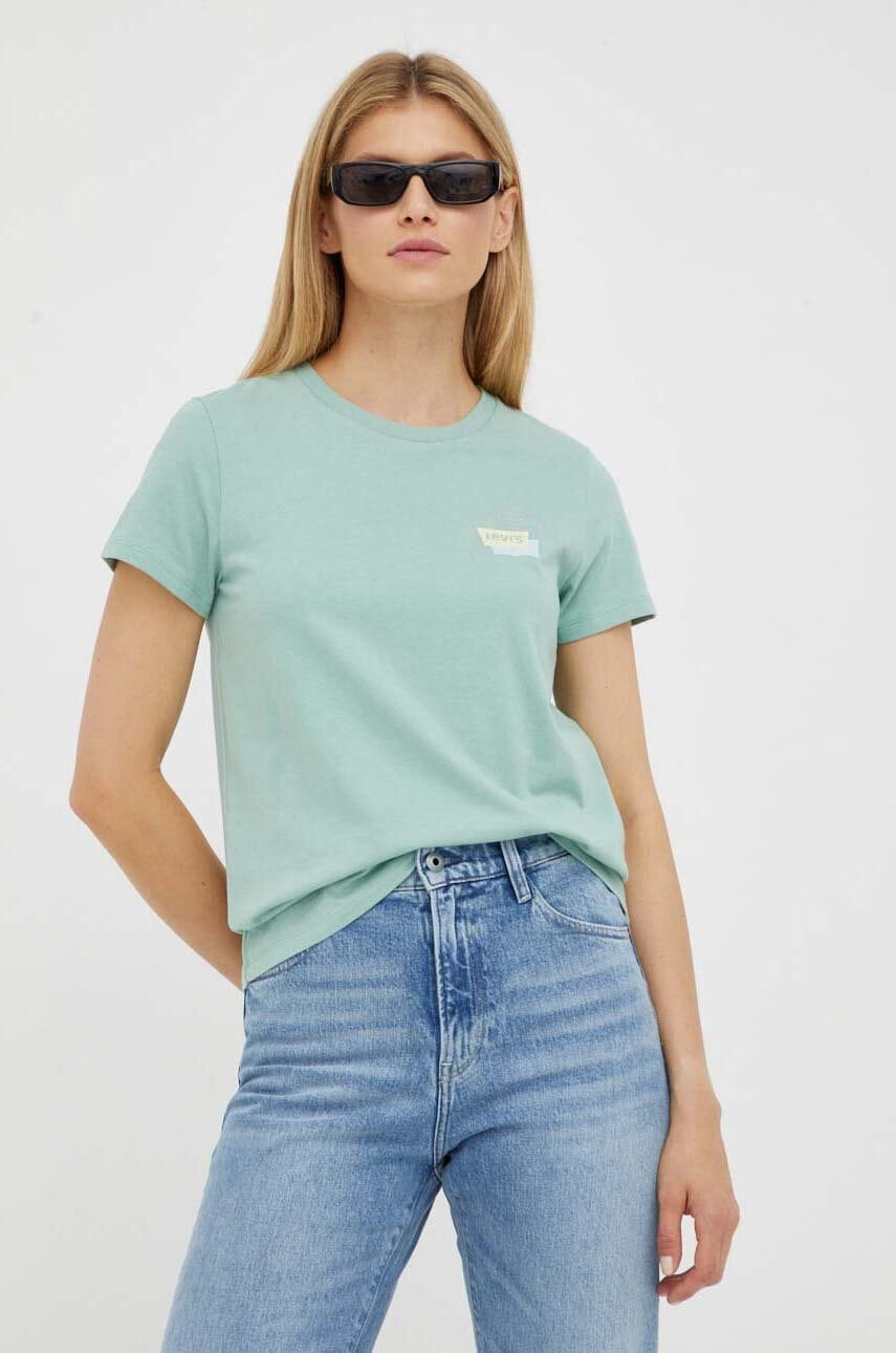 Levi's Tricou Din Bumbac Culoarea Verde