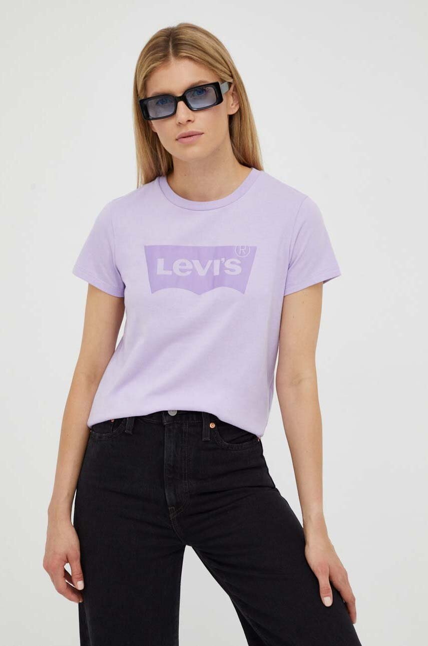 

Памучна тениска Levi' в лилаво, Виолетов