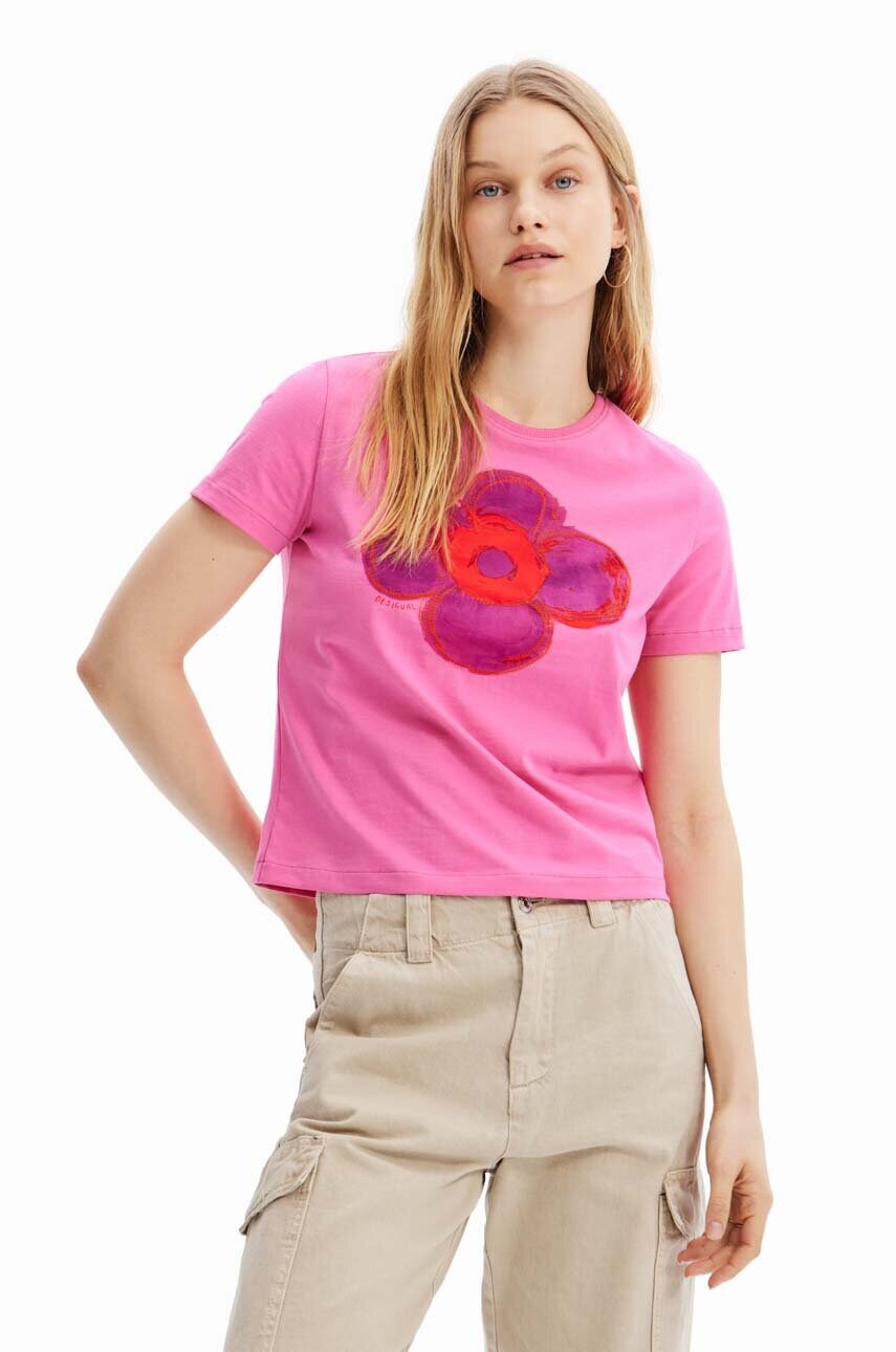 

Футболка Desigual женский цвет розовый