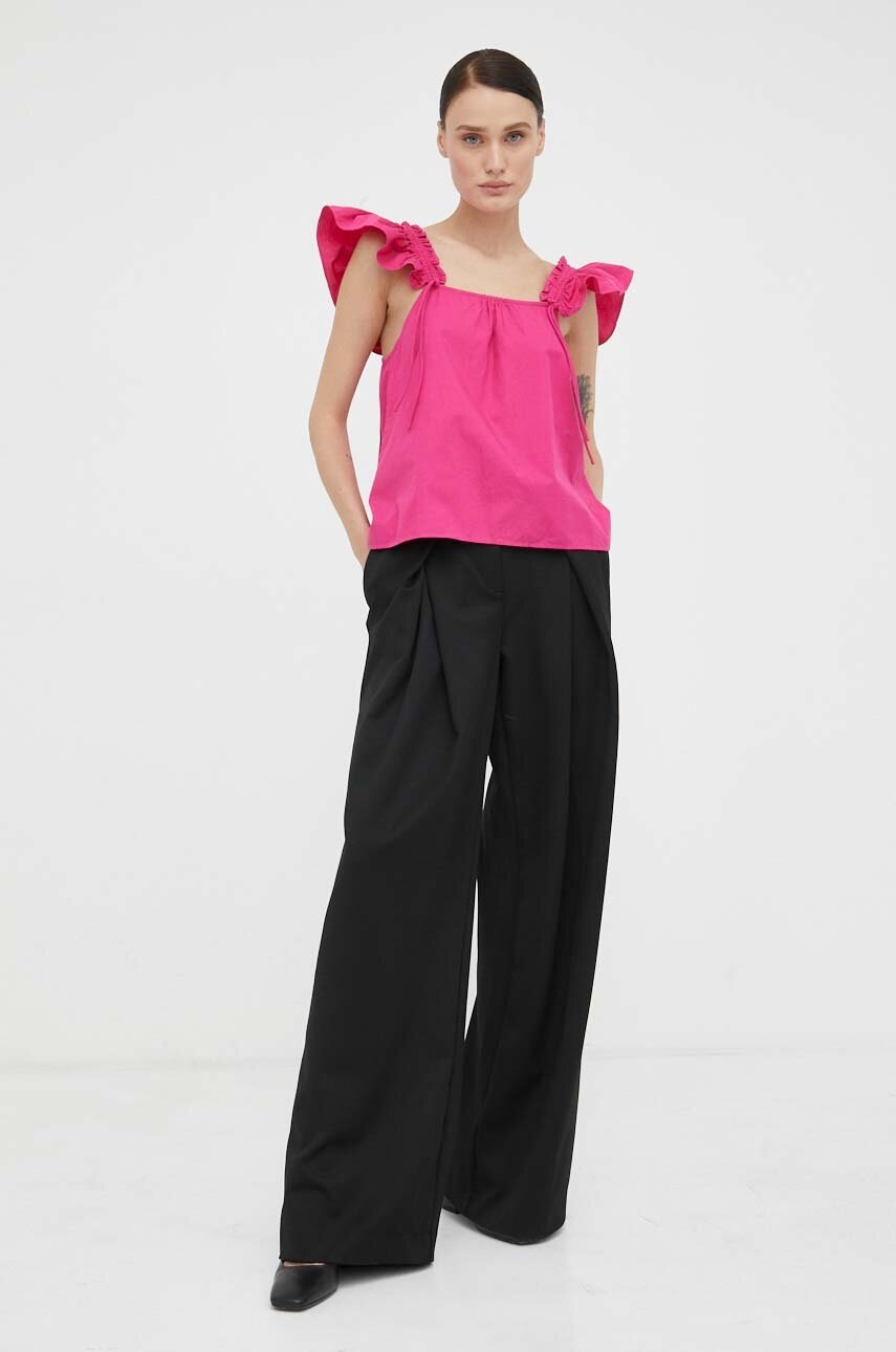 Βαμβακερό Top 2NDDAY χρώμα: ροζ φωτογραφία