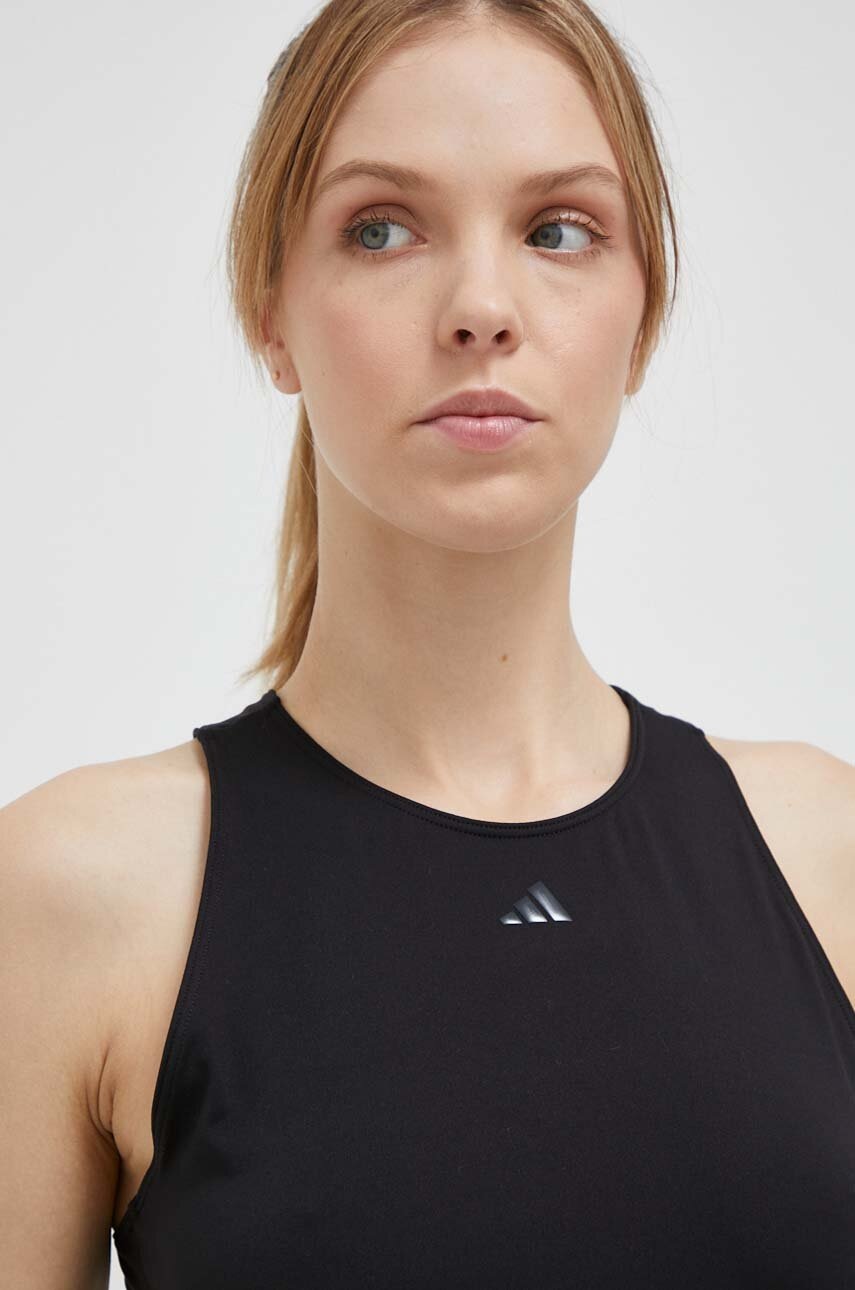 Top γιόγκα adidas Performance Studio Studio χρώμα: μαύρο IL3431 IL3939 φωτογραφία