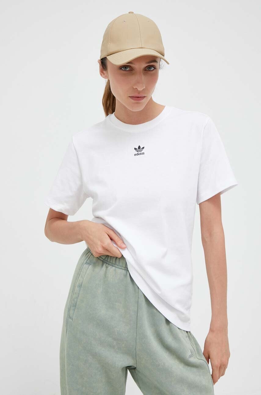 

Бавовняна футболка adidas Originals колір білий