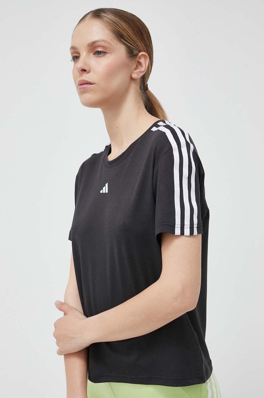 Μπλουζάκι προπόνησης adidas Performance Training Essentials χρώμα: μαύρο φωτογραφία