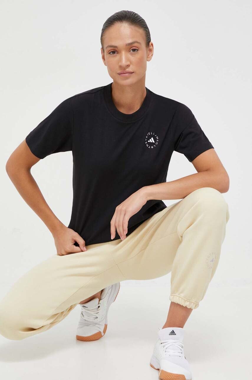 Μπλουζάκι adidas by Stella McCartney χρώμα: μαύρο IL3431 HR9170 φωτογραφία