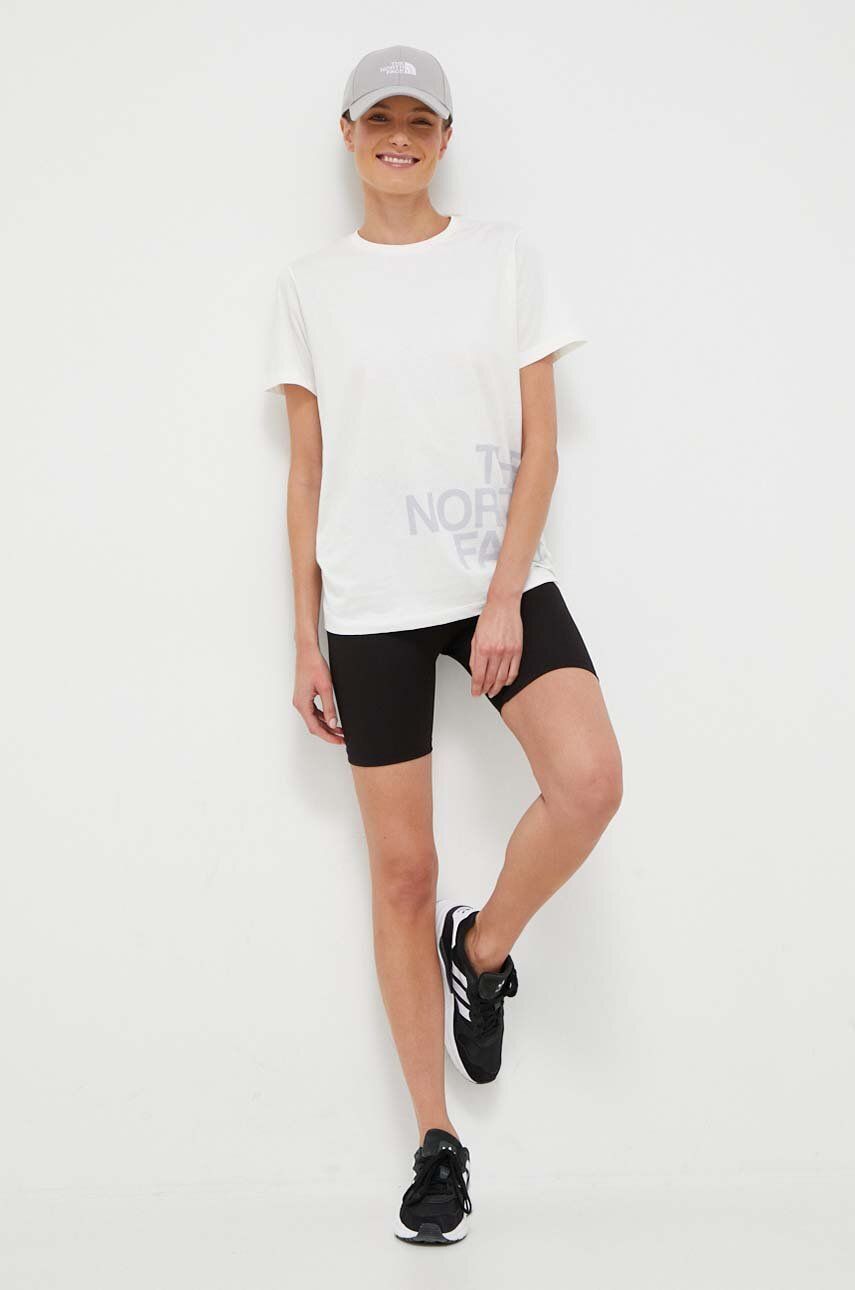 Bavlněné tričko The North Face béžová barva - béžová -  100 % Bavlna