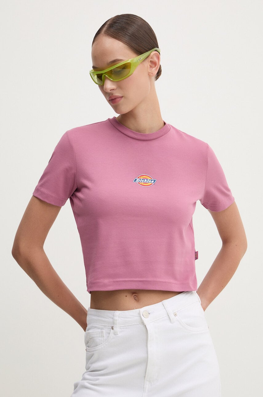 Dickies tricou femei, culoarea roz Dickies tricou femei, culoarea roz