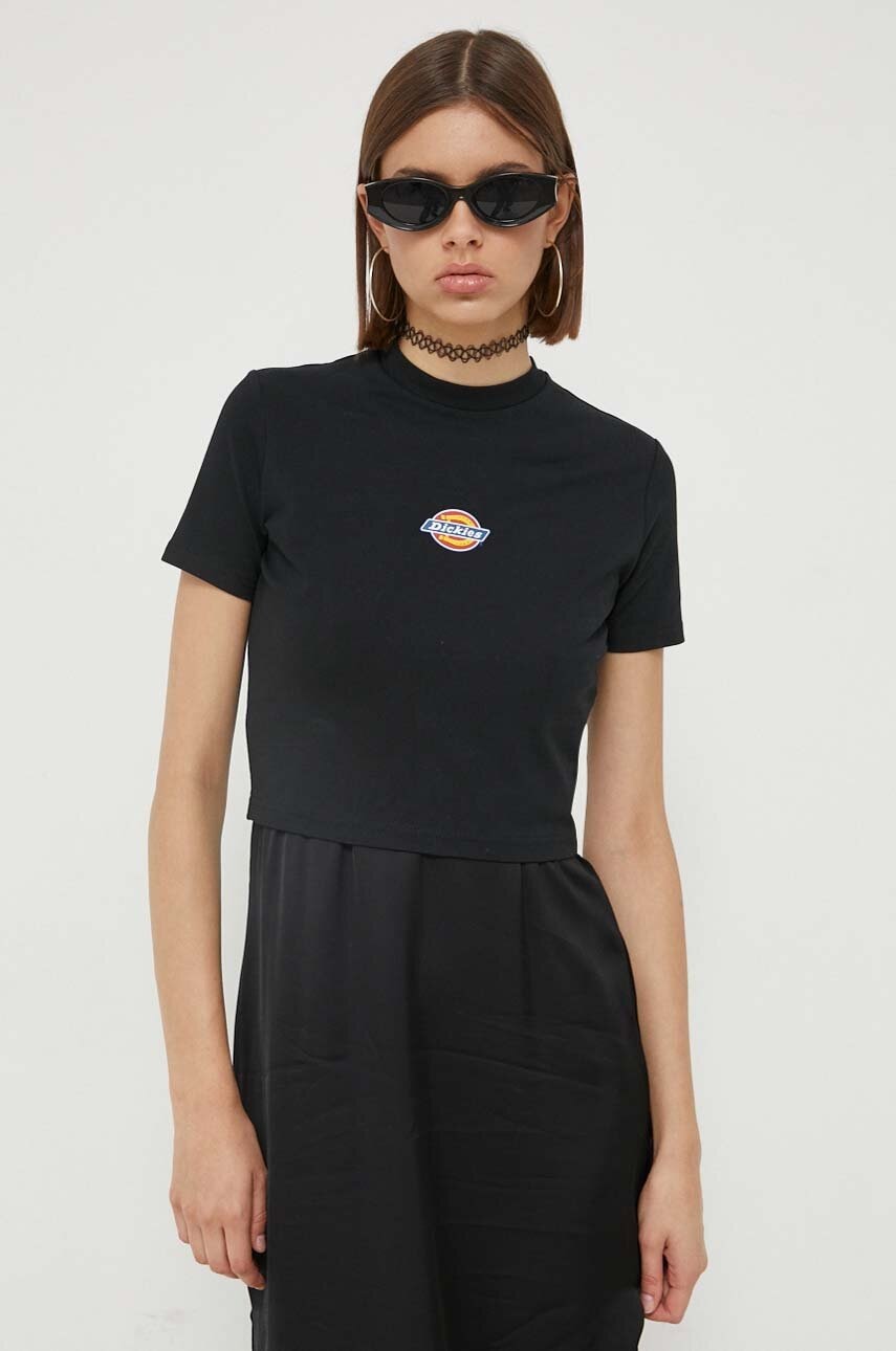 Dickies Tricou Femei, Culoarea Negru