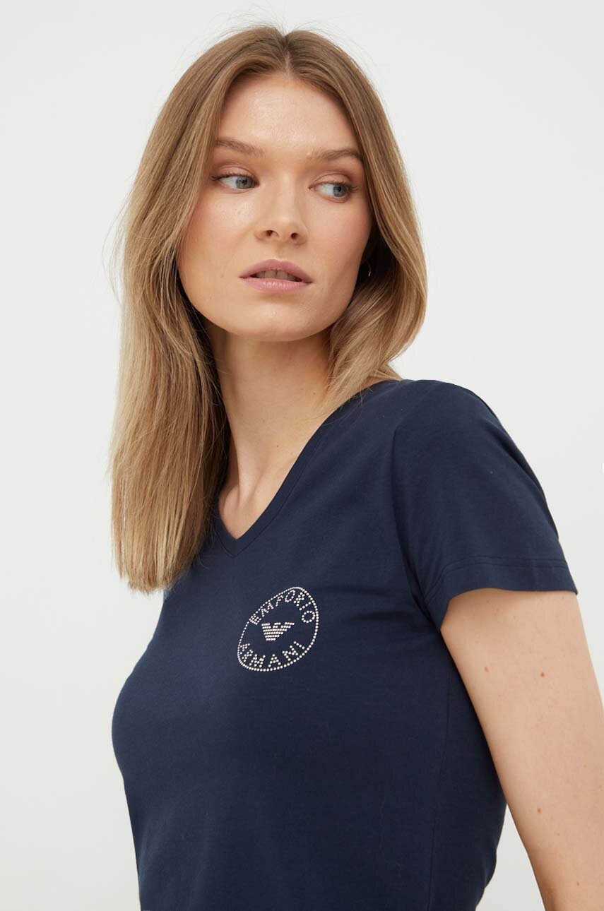 Μπλουζάκι lounge Emporio Armani Underwear χρώμα: ναυτικό μπλε φωτογραφία