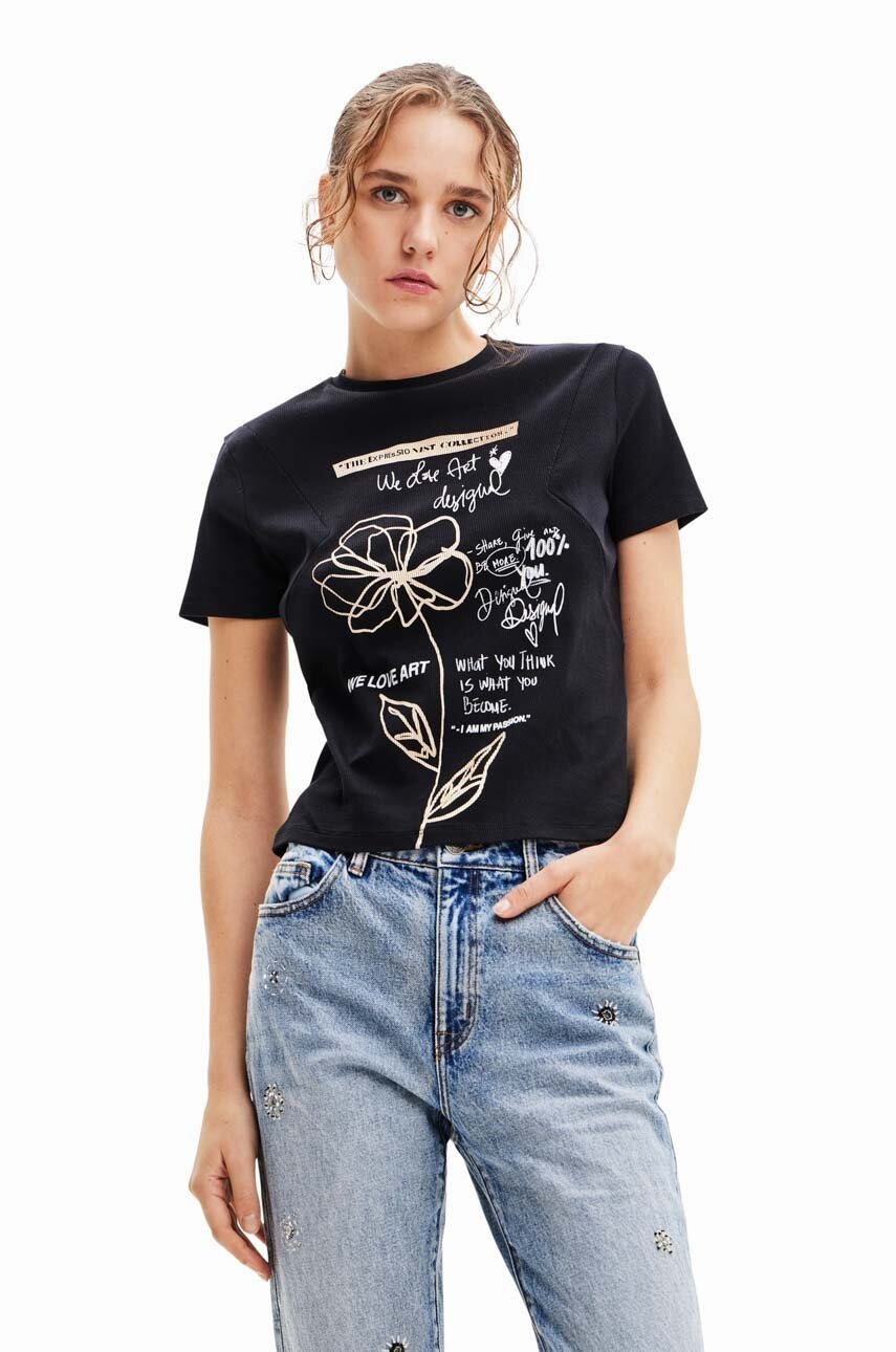 

Футболка Desigual женская цвет чёрный