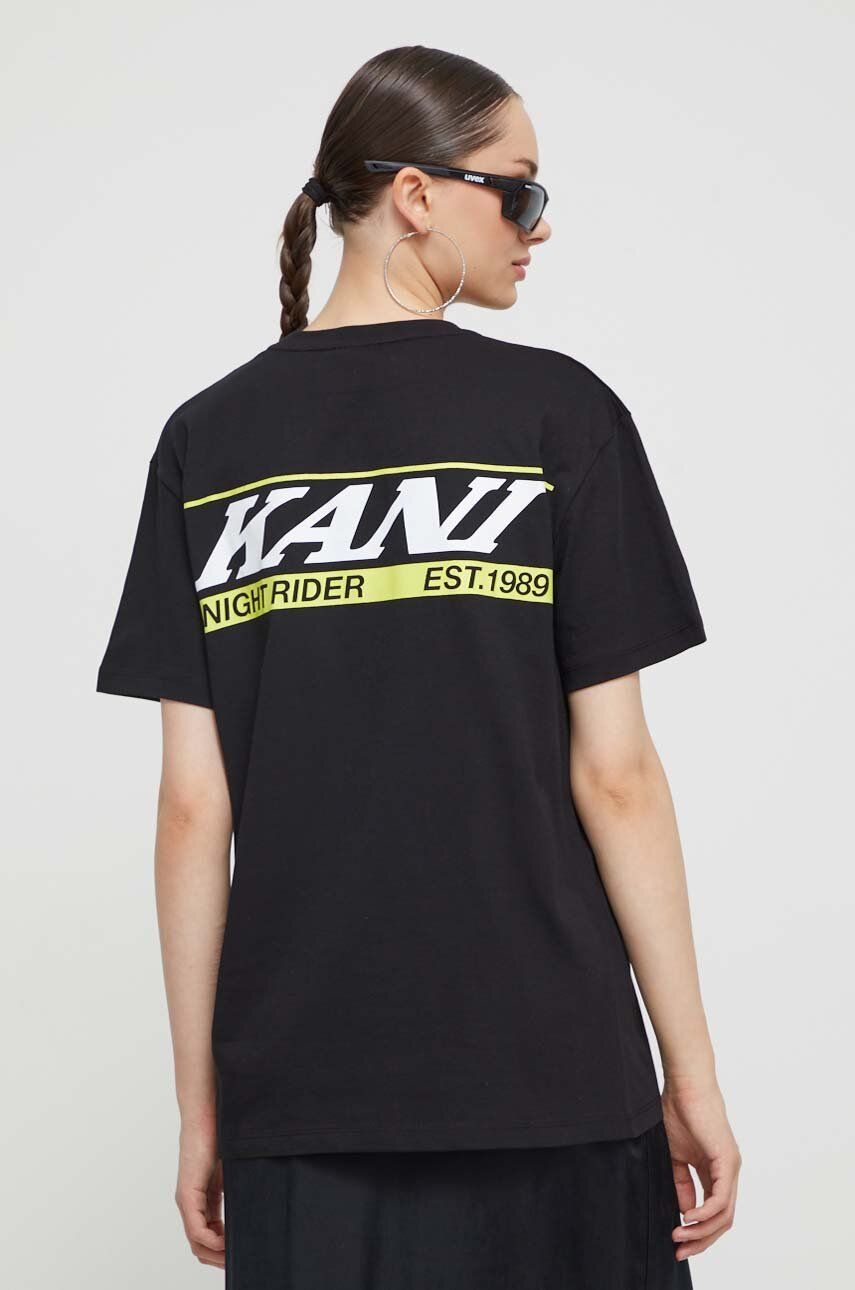 Bavlněné tričko Karl Kani černá barva - černá - 100 % Bavlna