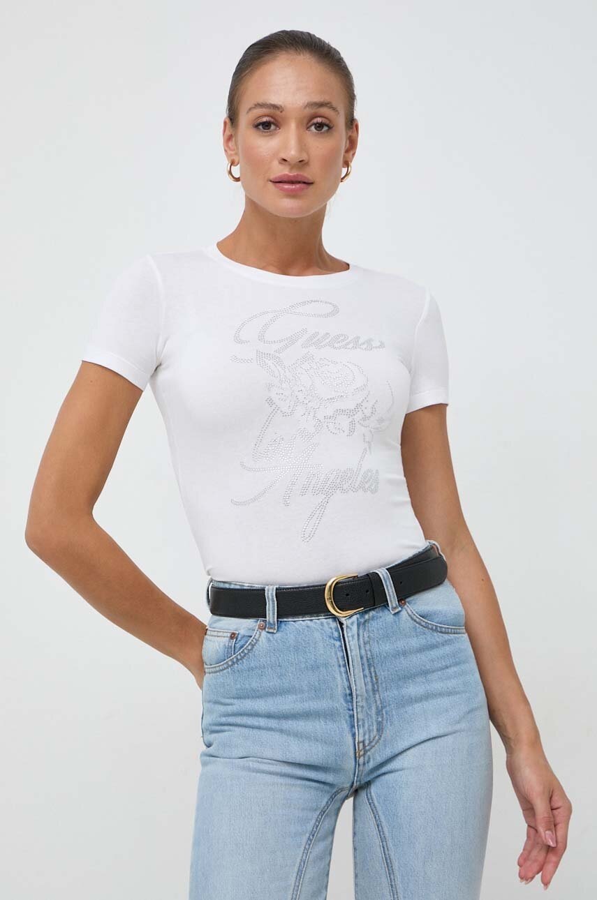 

Футболка Guess жіночий колір білий
