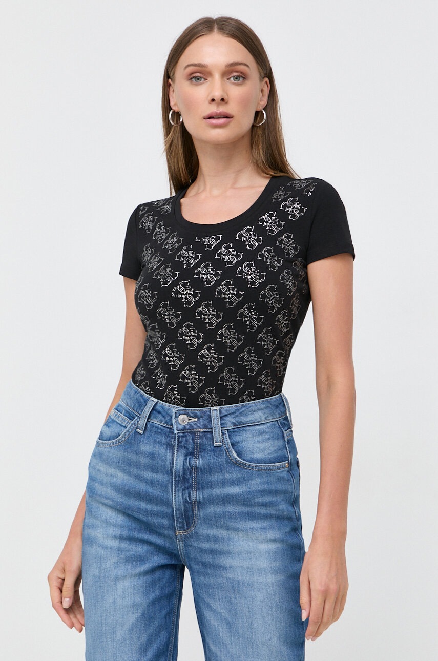 

Футболка Guess жіночий колір чорний