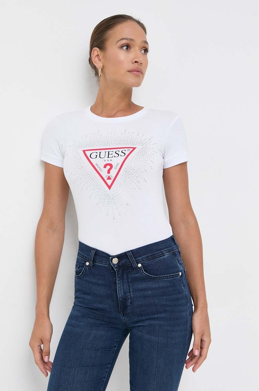 

Футболка Guess жіночий колір білий