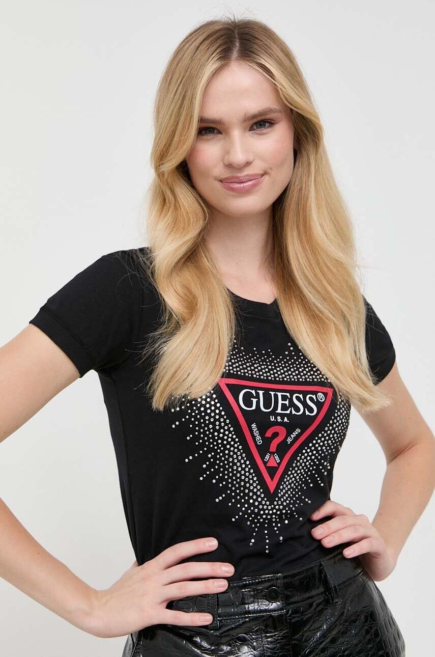 

Футболка Guess жіночий колір чорний