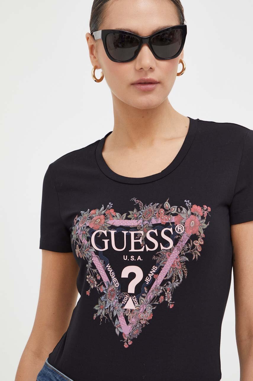 

Футболка Guess женский цвет чёрный