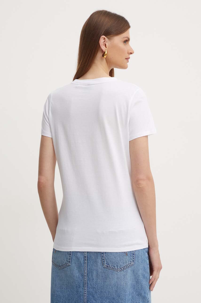 Βαμβακερό μπλουζάκι Boss Orange BOSS ORANGE γυναικείο, χρώμα: άσπρο φωτογραφία