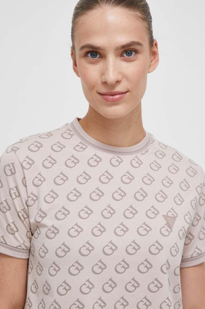 

Футболка Guess жіночий колір бежевий