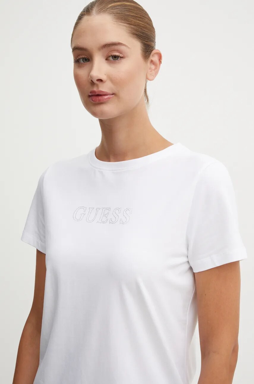 Levně Tričko Guess BRIANA bílá barva, V3BI11 J1314