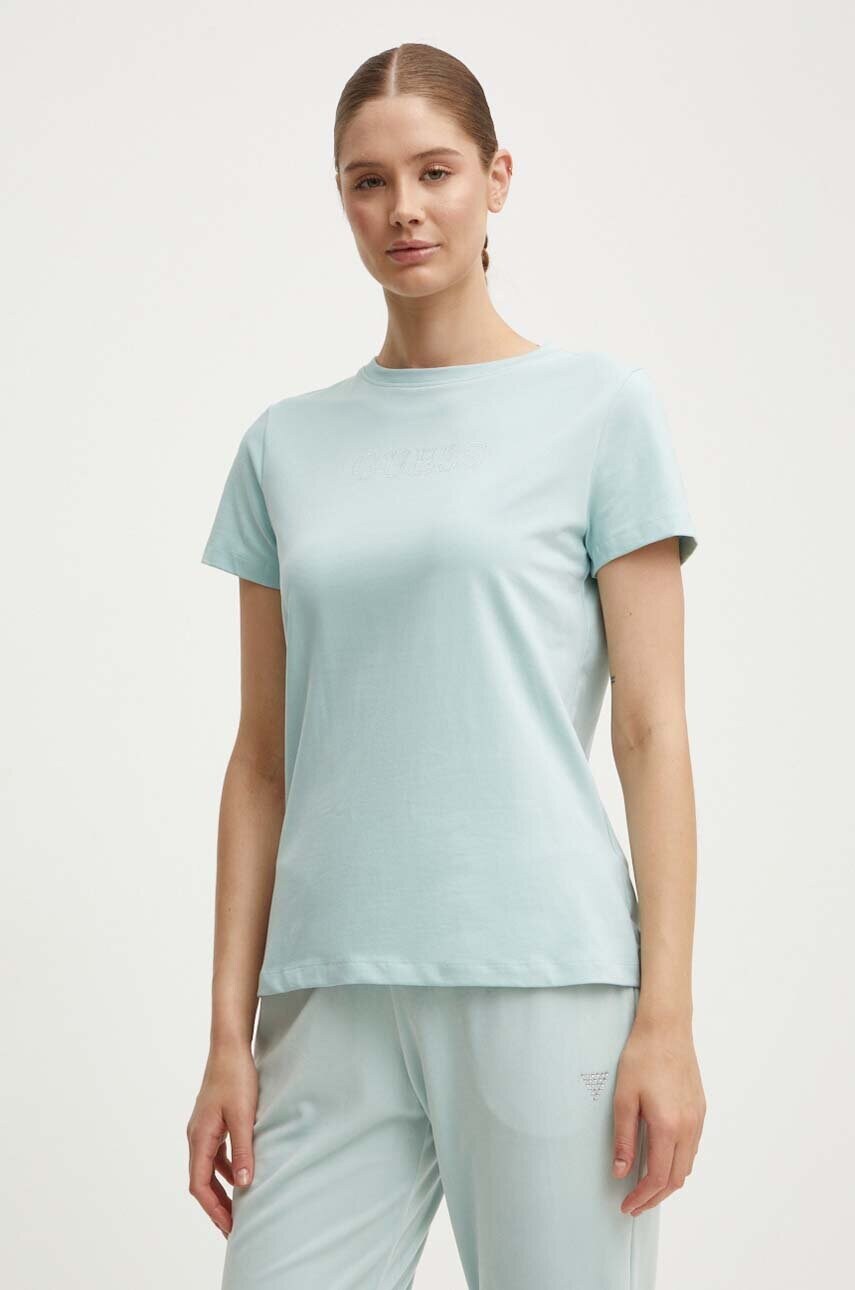 Levně Tričko Guess BRIANA hnědá barva, V3BI11 J1314