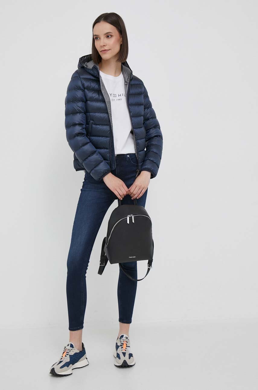 Βαμβακερό μπλουζάκι Tommy Hilfiger γυναικεία, χρώμα: άσπρο φωτογραφία