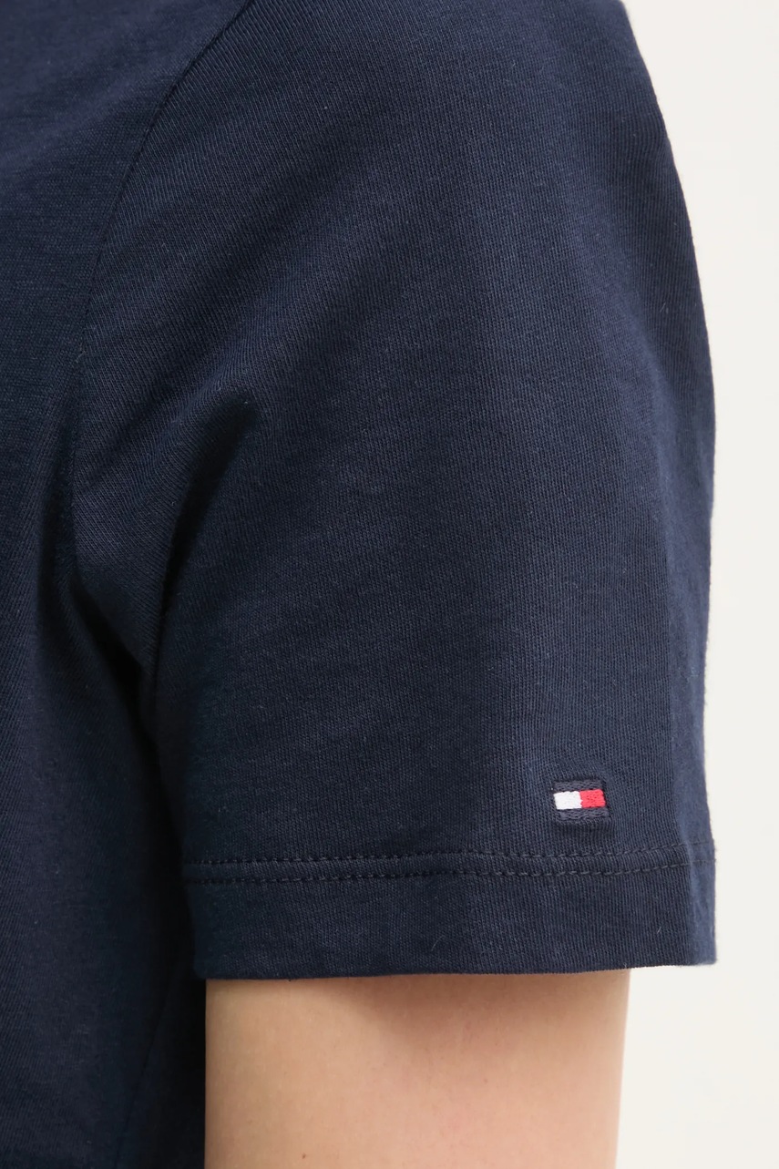 Βαμβακερό μπλουζάκι Tommy Hilfiger γυναικείο, χρώμα: ναυτικό μπλε, WW0WW40276 φωτογραφία