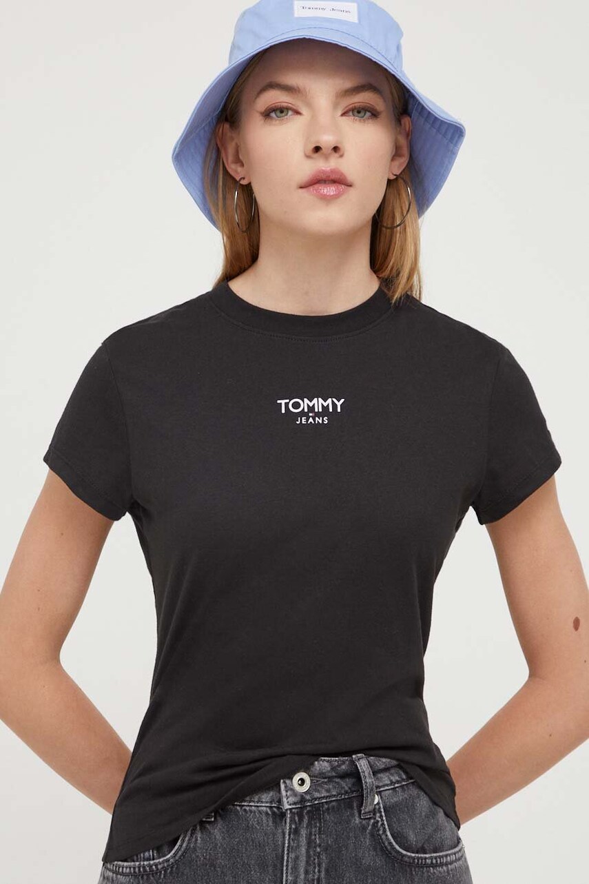 

Футболка Tommy Jeans жіночий колір чорний