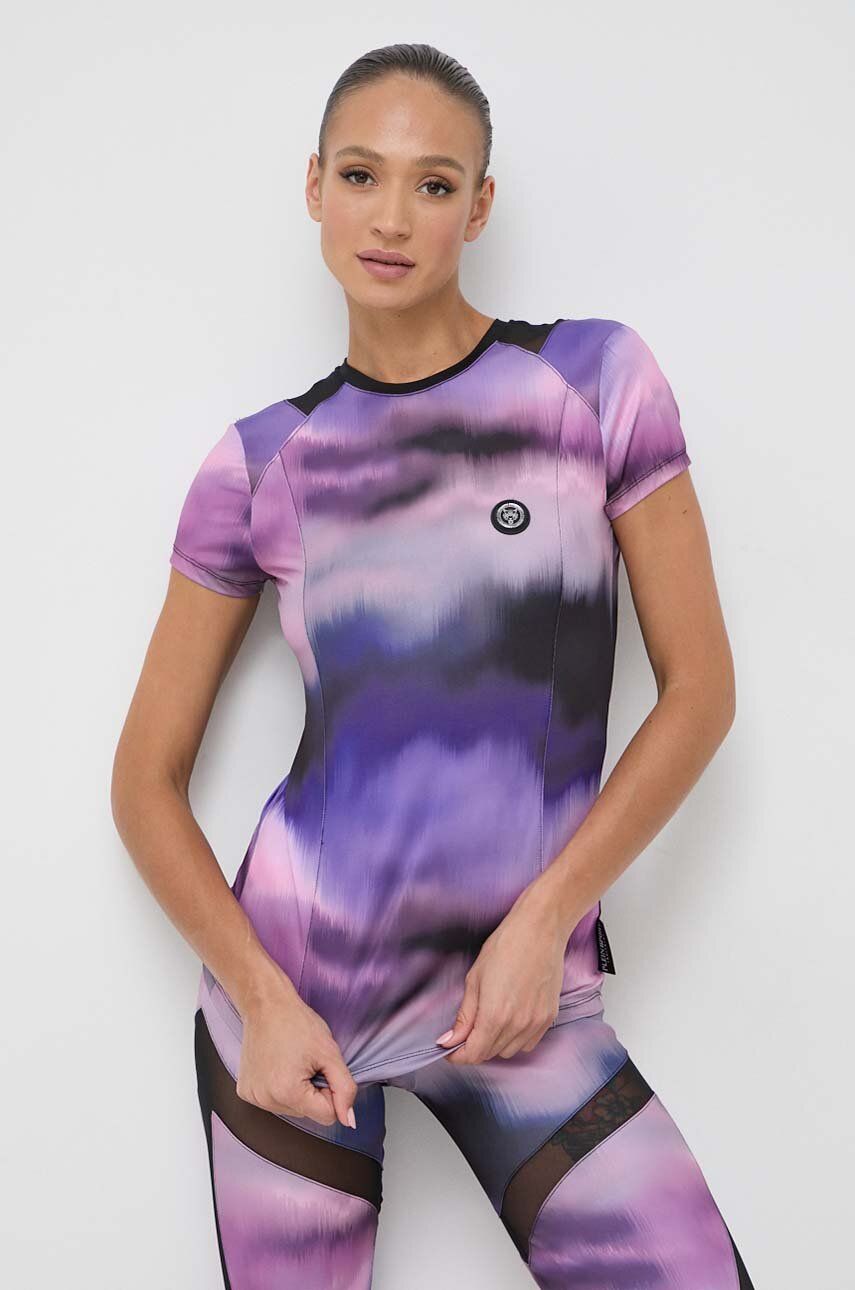 Tričko PLEIN SPORT fialová barva - fialová - Materiál č. 1: 95 % Polyester