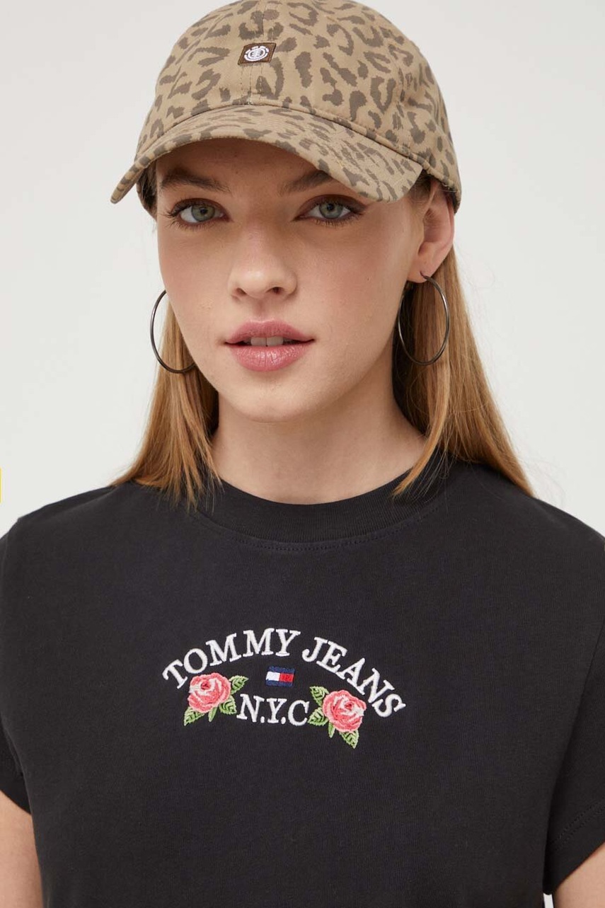 

Бавовняна футболка Tommy Jeans колір чорний