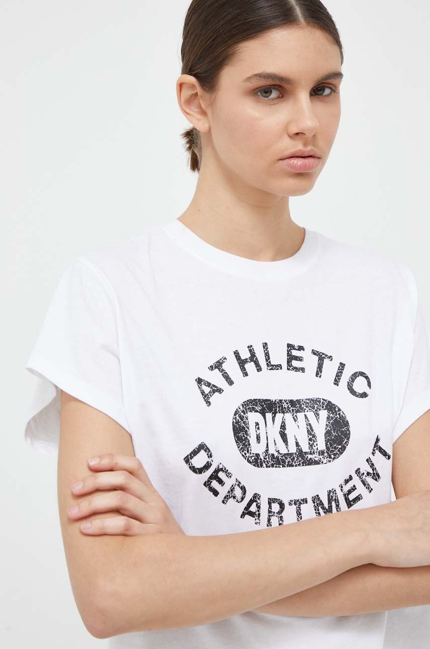 Dkny Tricou Din Bumbac Culoarea Alb