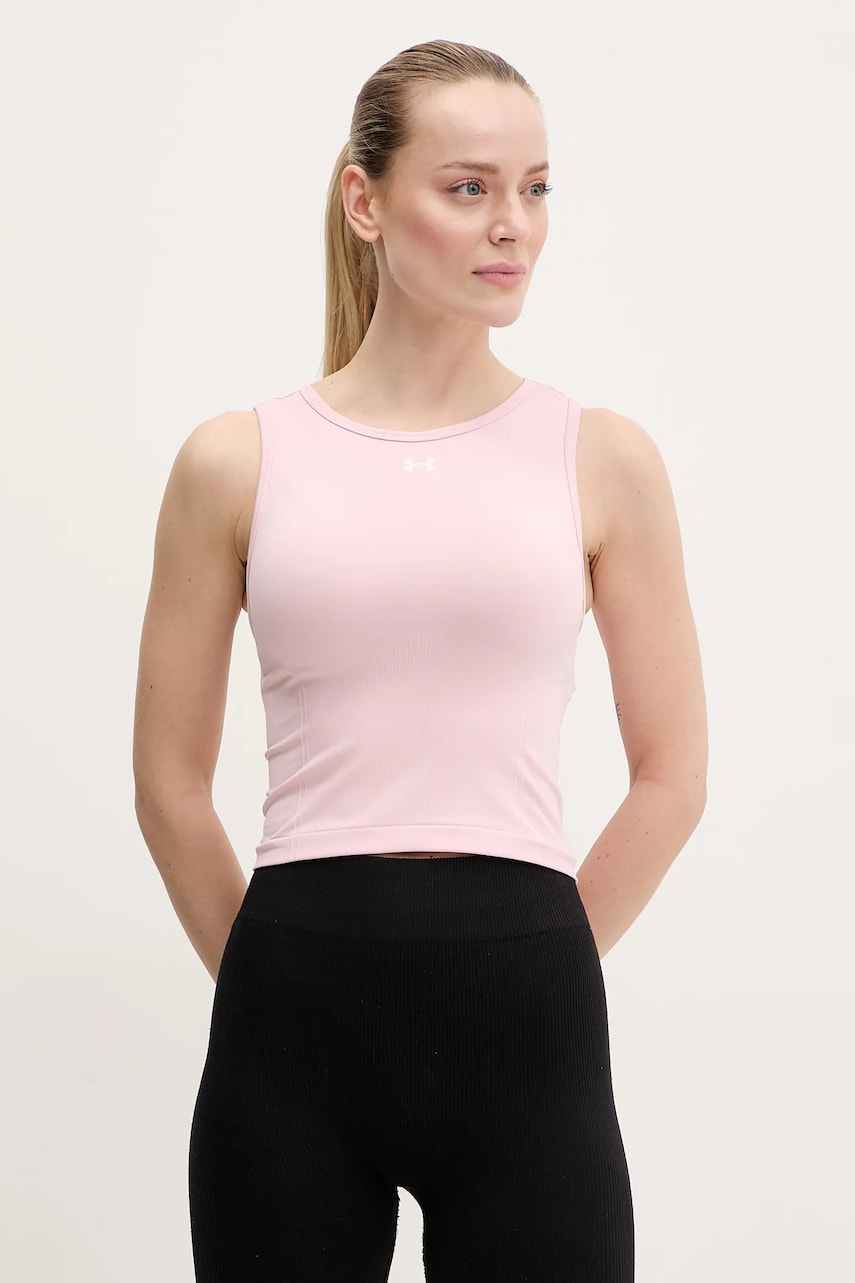 Under Armour top de antrenament Train Seamless culoarea violet, 1379148 Under Armour top de antrenament Train Seamless culoarea violet, 1379148
