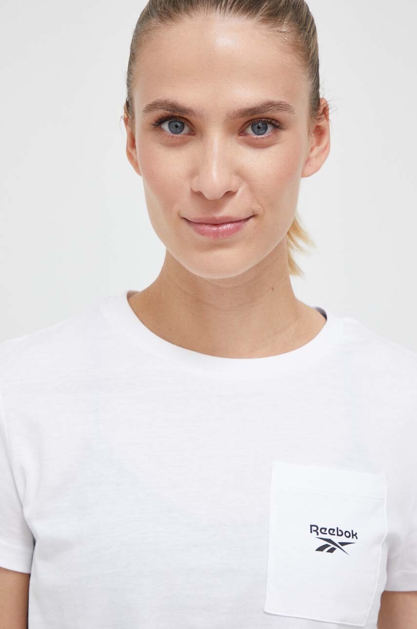 Μπλουζάκι Reebok Reebok Identity χρώμα: άσπρο φωτογραφία