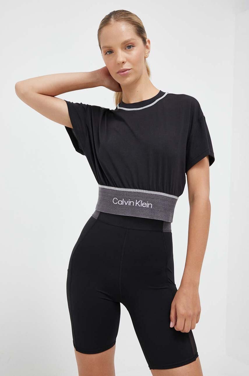 

Тениска за трениране Calvin Klein Performance в черно, Черен