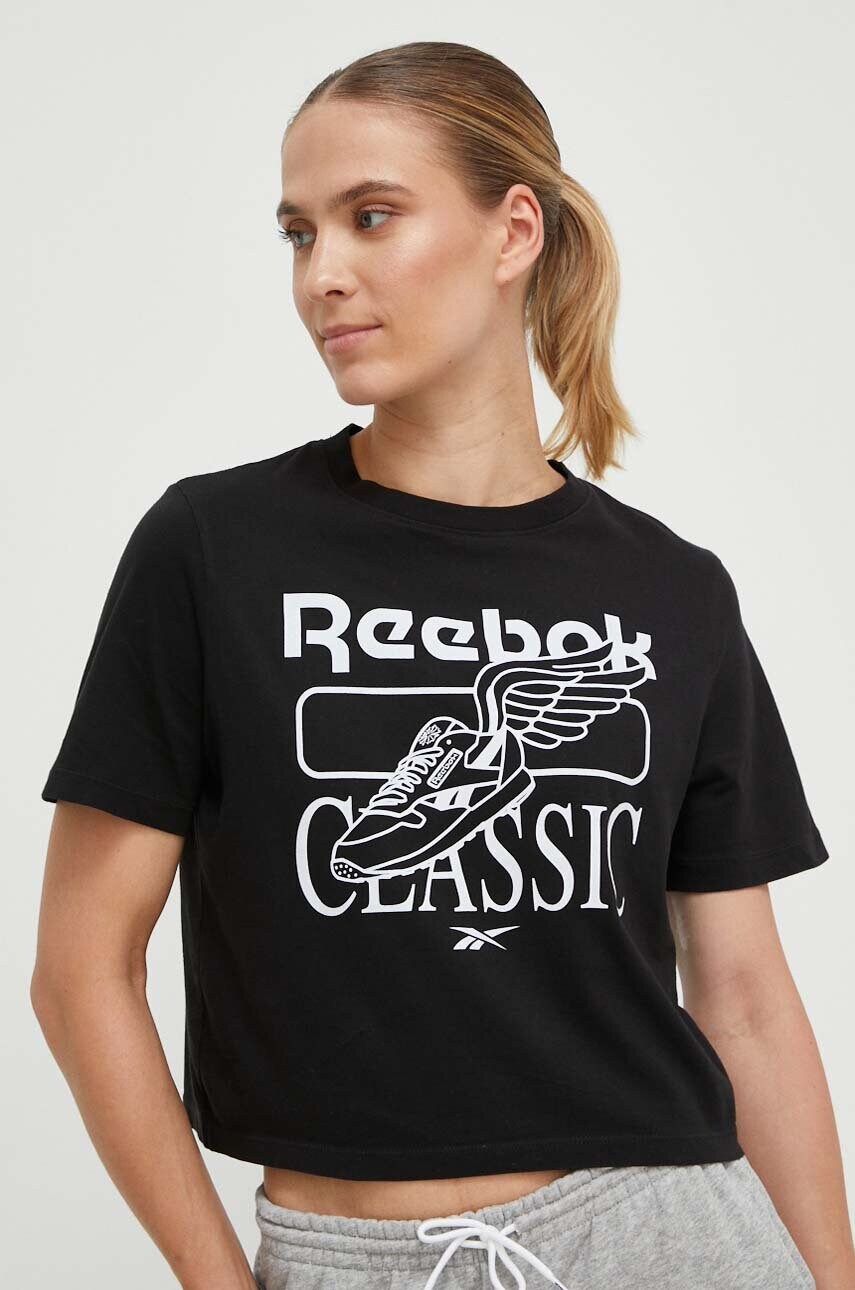 

Бавовняна футболка Reebok колір чорний
