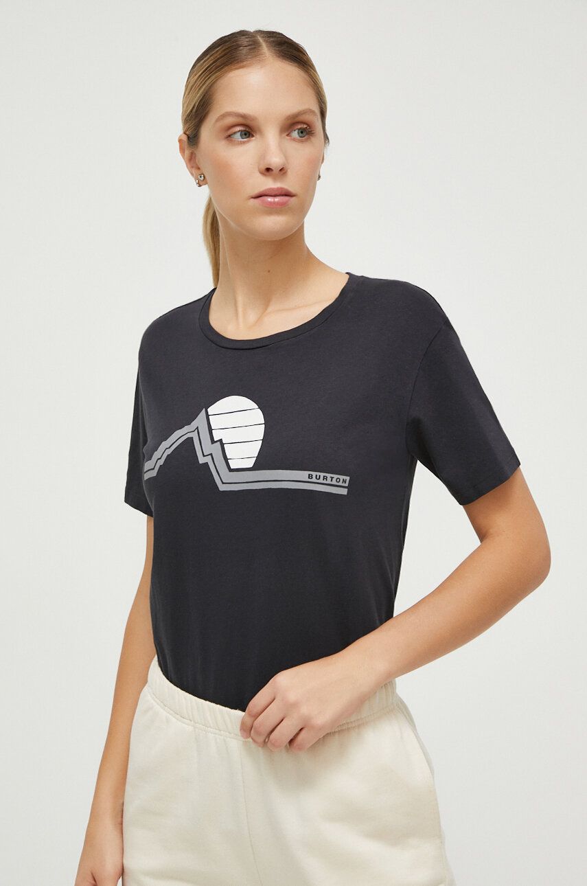 E-shop Bavlněné tričko Burton černá barva