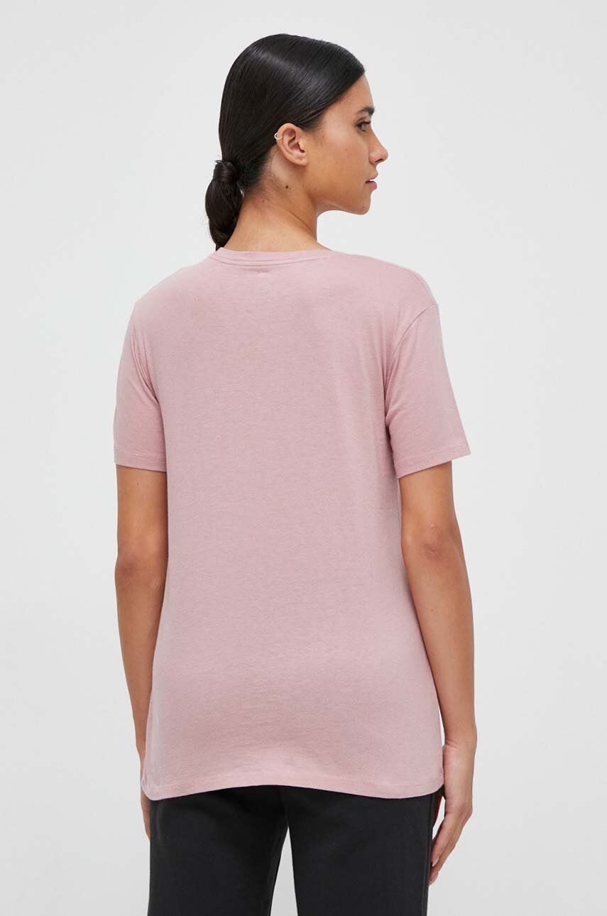 Βαμβακερό μπλουζάκι Burton γυναικεία, χρώμα: ροζ φωτογραφία