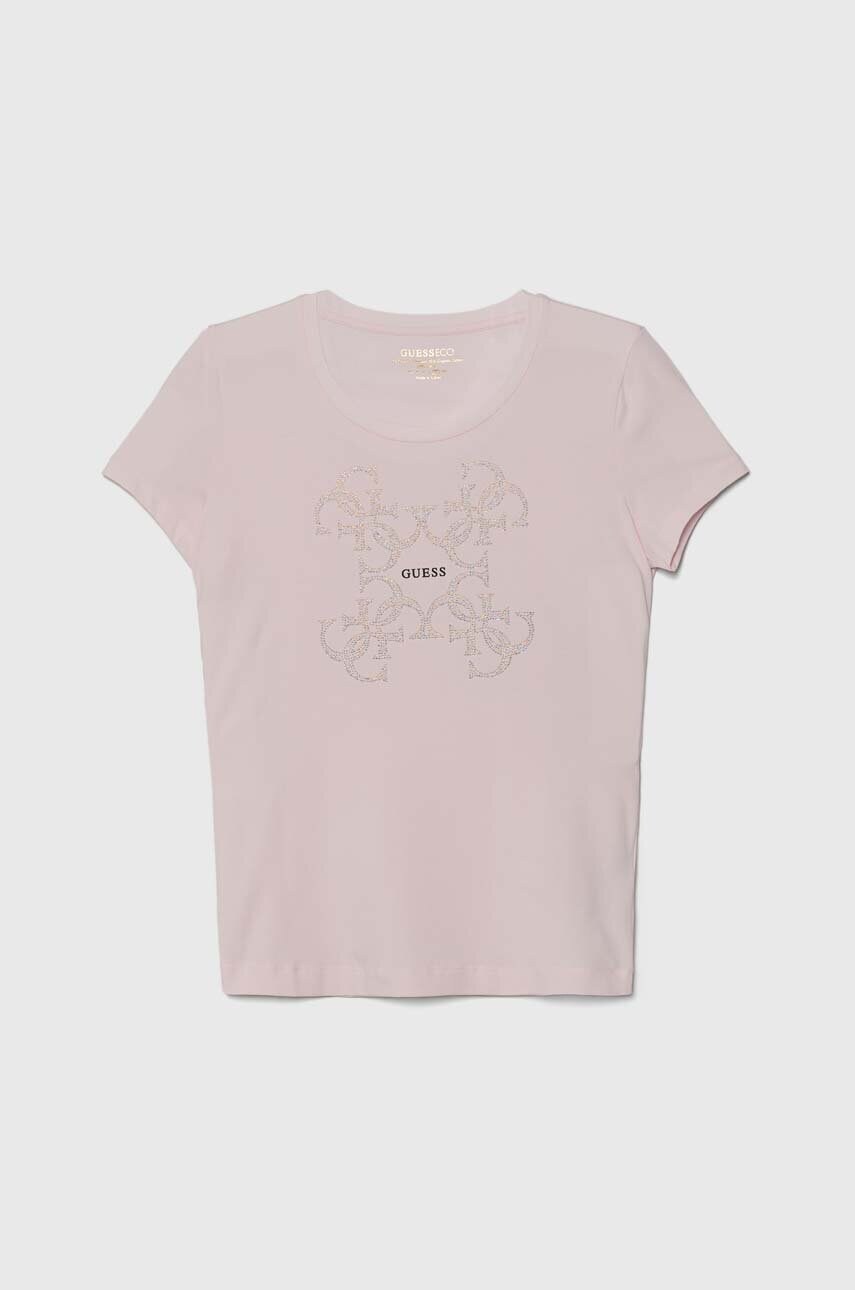 

Тениска Guess в розово, Розов