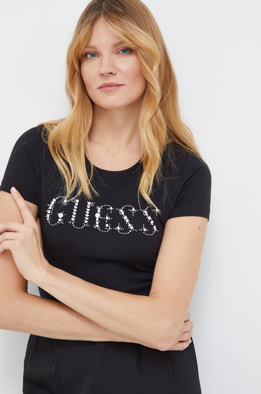 

Футболка Guess жіночий колір чорний