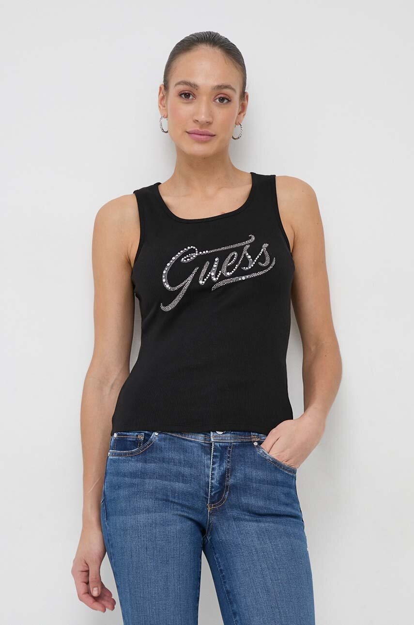 

Топ Guess дамски в черно W4RP46 K1814, Черен