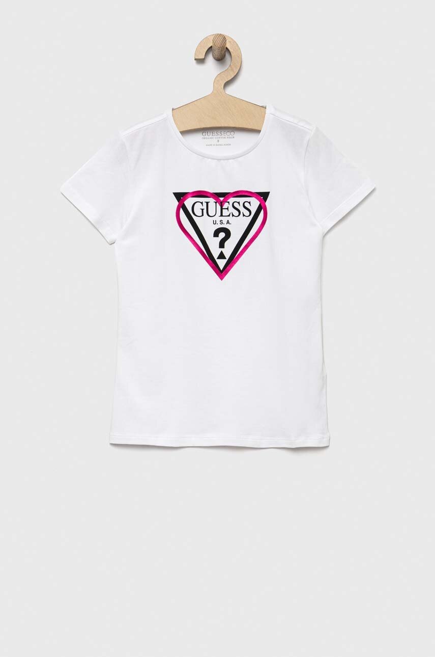 

Детска тениска Guess в бяло, Бял