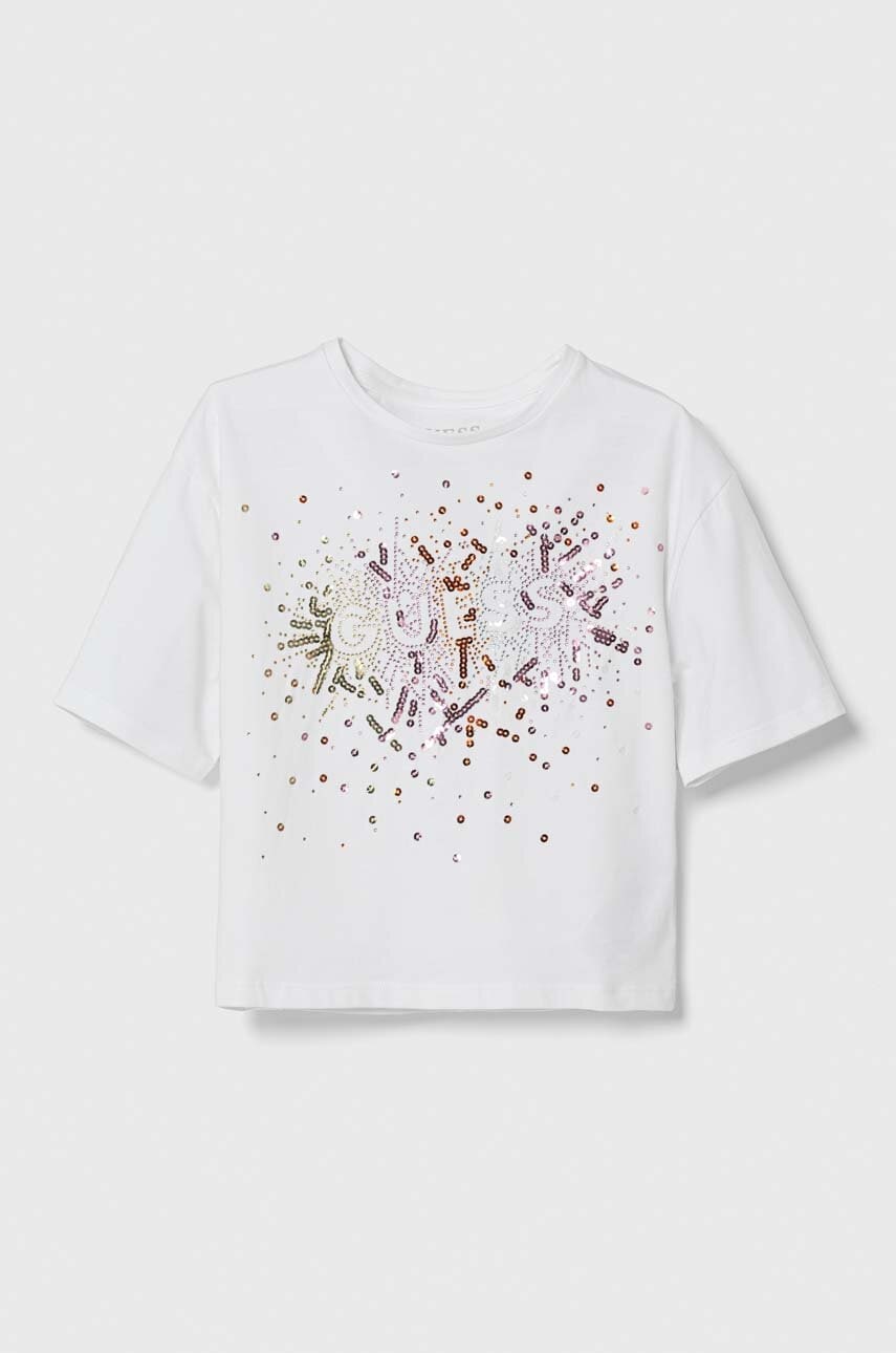 Детская футболка Guess цвет белый Детская футболка Guess цвет белый