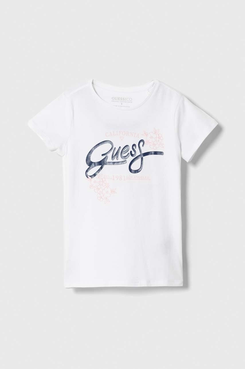 Детская футболка Guess цвет белый Детская футболка Guess цвет белый
