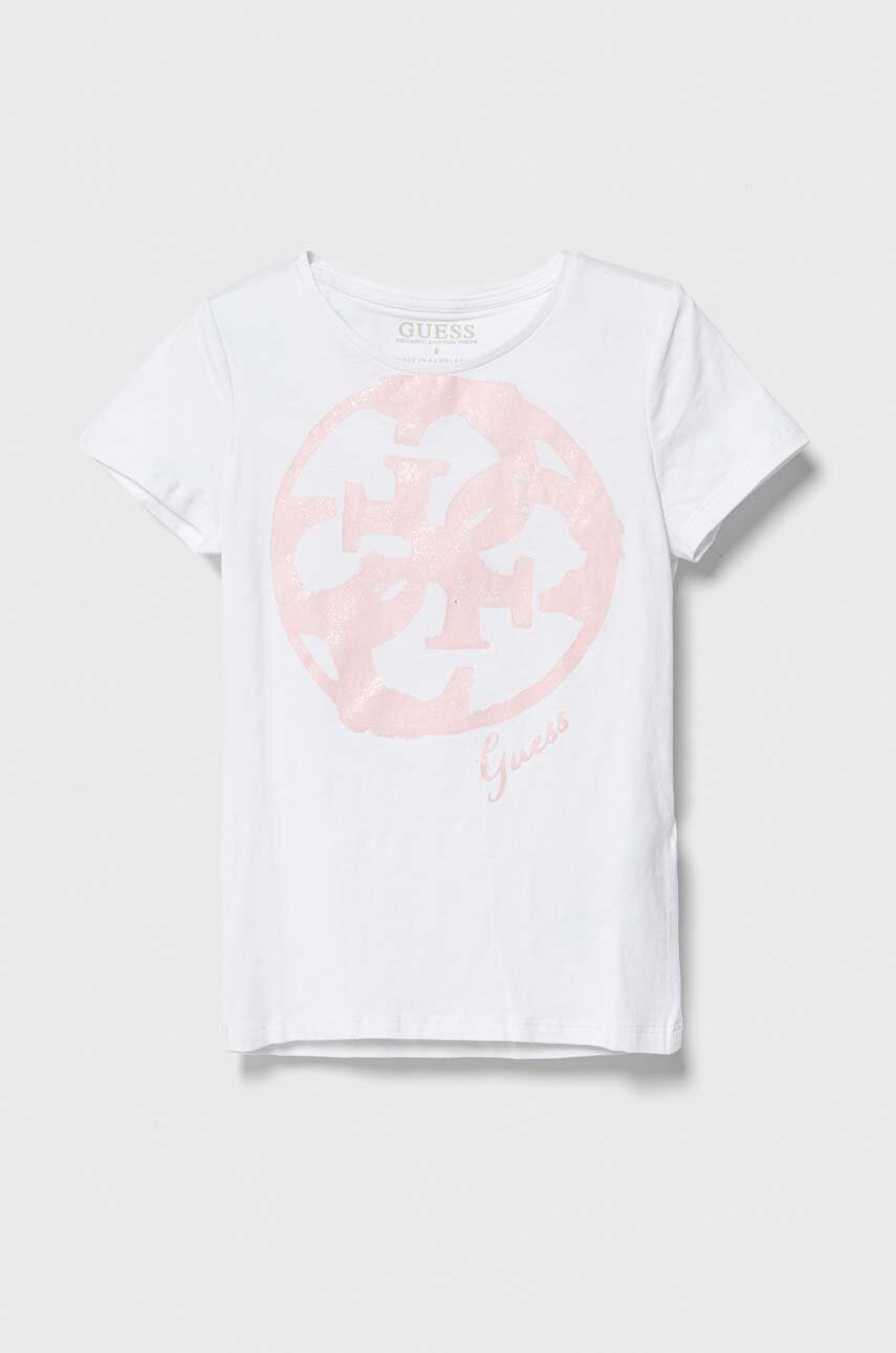 Детская футболка Guess цвет белый Детская футболка Guess цвет белый
