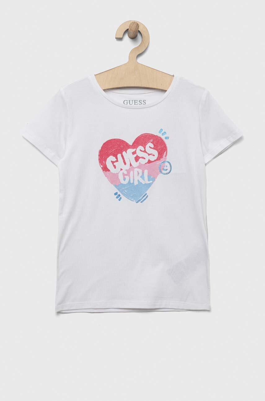 

Дитяча футболка Guess колір білий