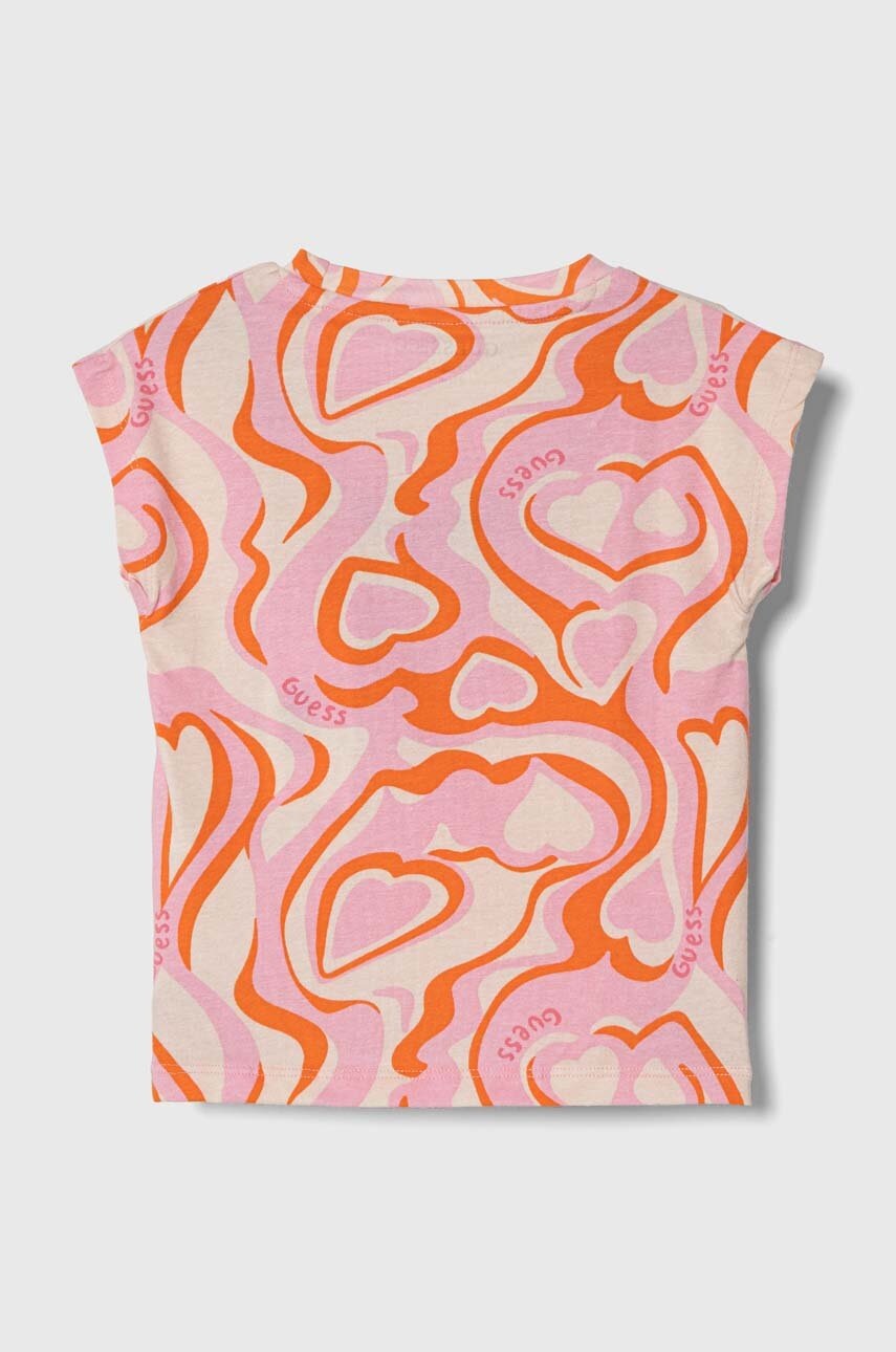Детская футболка Guess цвет розовый Детская футболка Guess цвет розовый