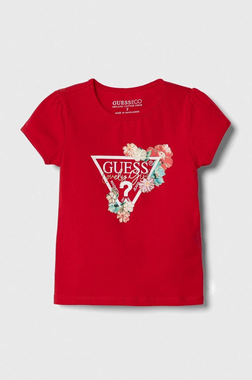 

Детска тениска Guess в червено, Червен